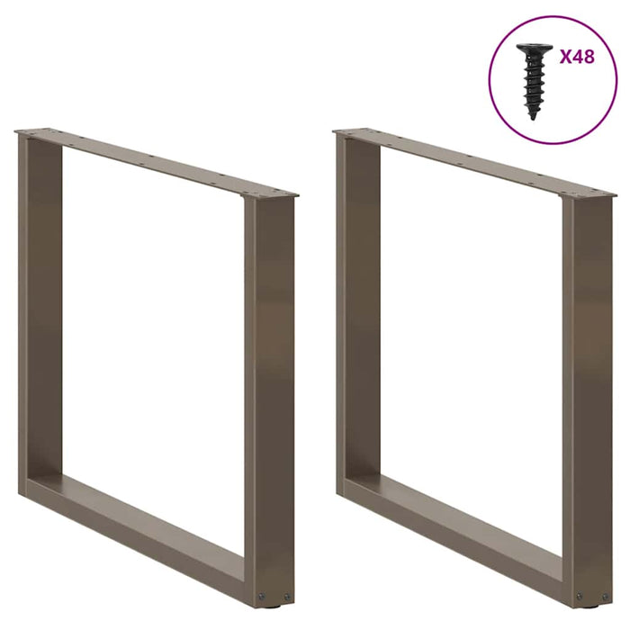 Picioare de masă în formă de U, 3 buc., oțel natural, 100 x (72-73) cm WALTI