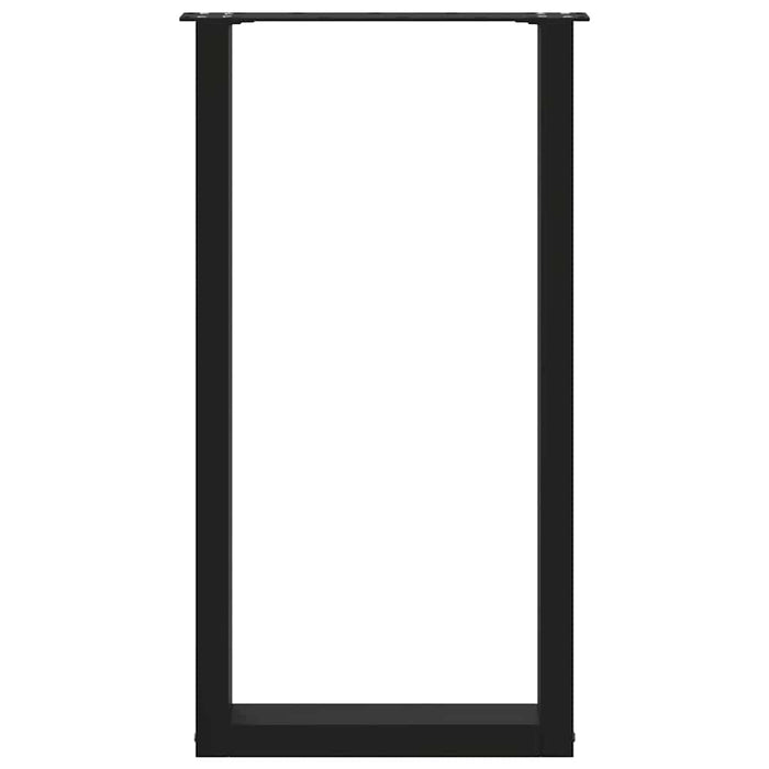 Picioare de masă de bar în formă de U, 2 buc., negru, 40x(90-91) cm, oțel - WALTI WALTI