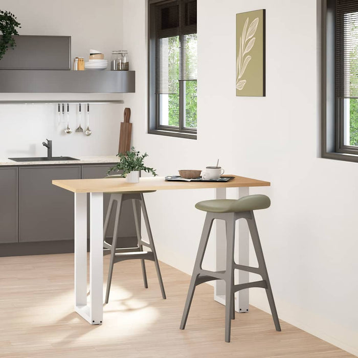 Picioare de masă de bar în formă de U, 2 buc., alb, 40x(90-91) cm, oțel WALTI