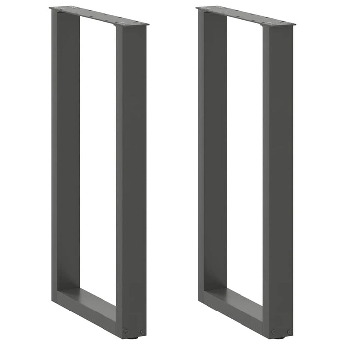 Picioare de masă de bar în formă de U, 2 buc., antracit, 40x(90-91) cm, oțel WALTI