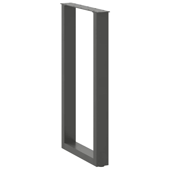 Picioare de masă de bar în formă de U, 2 buc., antracit, 40x(90-91) cm, oțel WALTI