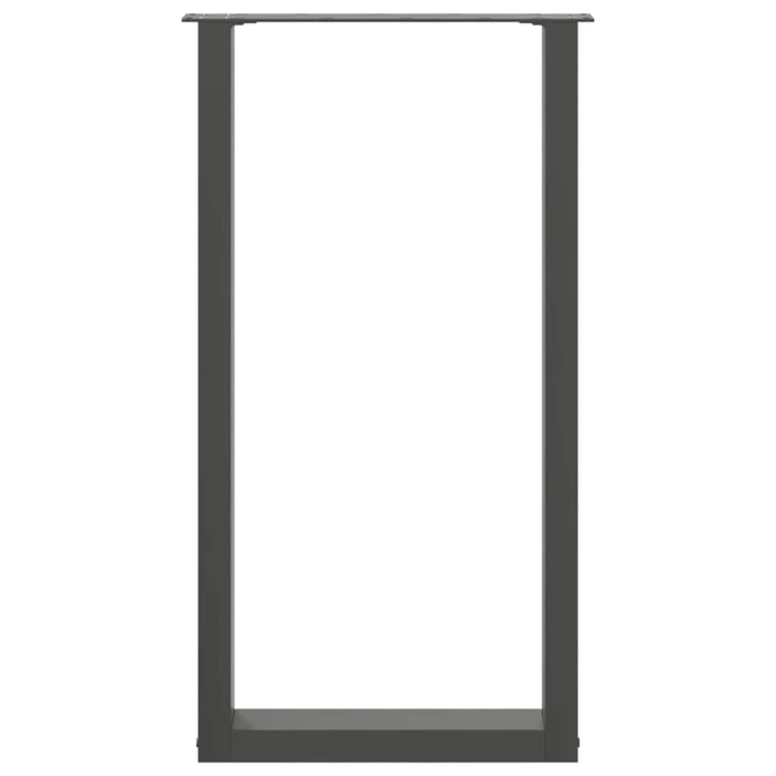 Picioare de masă de bar în formă de U, 2 buc., antracit, 40x(90-91) cm, oțel WALTI