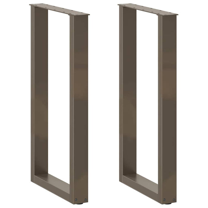 Picioare de masă de bar în formă de U, 2 buc., oțel natural, 40x(90-91) cm - WALTI WALTI