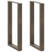 Picioare de masă de bar în formă de U, 2 buc., oțel natural, 40x(90-91) cm - WALTI WALTI