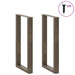 Picioare de masă de bar în formă de U, 2 buc., oțel natural, 40x(90-91) cm - WALTI WALTI
