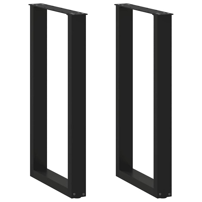 Picioare de masă de bar în formă de U, 2 buc., negru, 50x(90-91) cm, oțel - WALTI WALTI