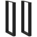 Picioare de masă de bar în formă de U, 2 buc., negru, 50x(90-91) cm, oțel - WALTI WALTI