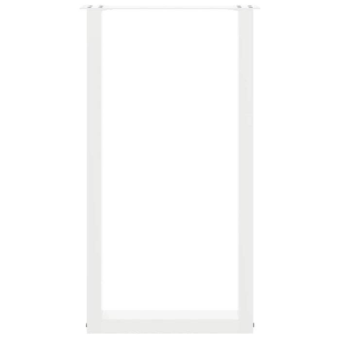 Picioare de masă de bar în formă de U, 2 buc., alb, 50x(90-91) cm, oțel - WALTI WALTI