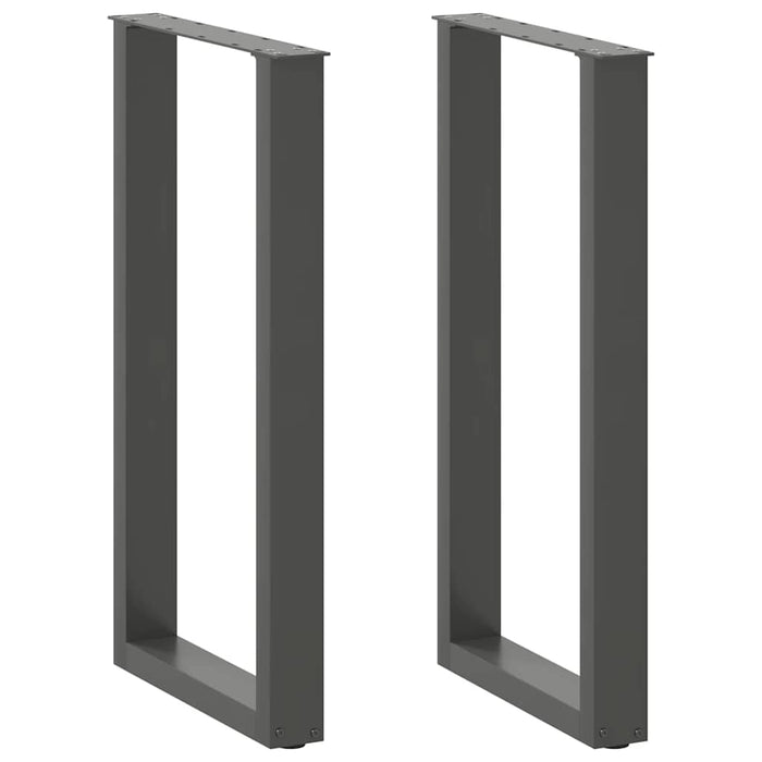 Picioare de masă de bar în formă de U, 2 buc., antracit, 50x(90-91) cm, oțel WALTI