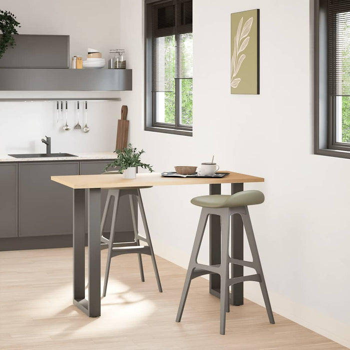 Picioare de masă de bar în formă de U, 2 buc., antracit, 50x(90-91) cm, oțel WALTI