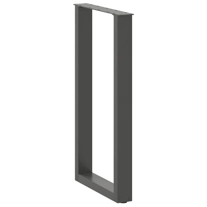 Picioare de masă de bar în formă de U, 2 buc., antracit, 50x(90-91) cm, oțel WALTI