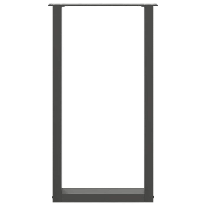 Picioare de masă de bar în formă de U, 2 buc., antracit, 50x(90-91) cm, oțel WALTI