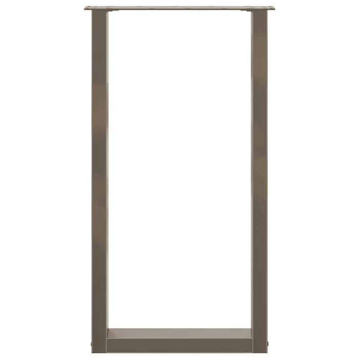 Picioare de masă de bar în formă de U, 2 buc., oțel natural, 50x(90-91) cm WALTI