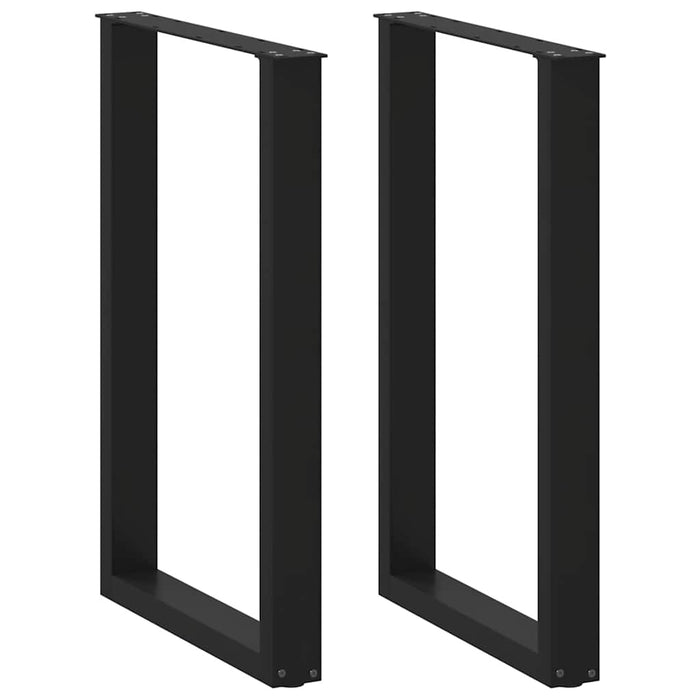 Picioare de masă de bar în formă de U, 2 buc., negru, 60x(90-91) cm, oțel - WALTI WALTI
