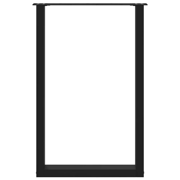 Picioare de masă de bar în formă de U, 2 buc., negru, 60x(90-91) cm, oțel - WALTI WALTI