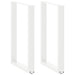 Picioare de masă de bar în formă de U, 2 buc., alb, 60x(90-91) cm, oțel - WALTI WALTI