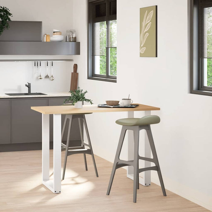 Picioare de masă de bar în formă de U, 2 buc., alb, 60x(90-91) cm, oțel - WALTI WALTI
