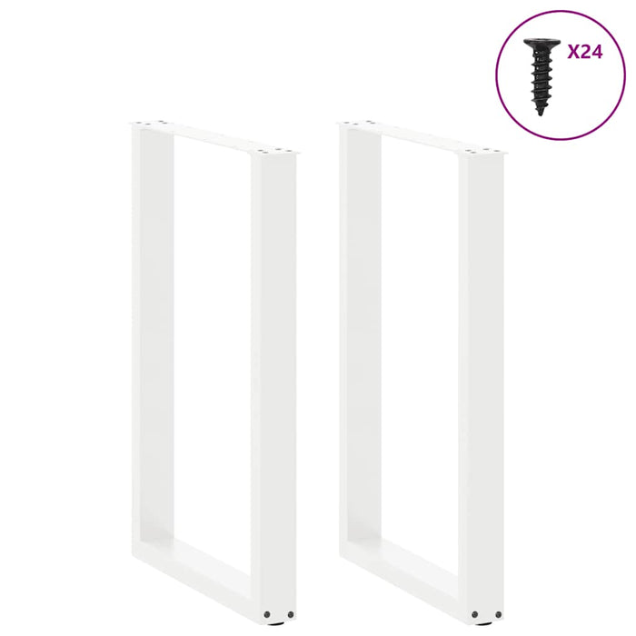 Picioare de masă de bar în formă de U, 2 buc., alb, 60x(90-91) cm, oțel - WALTI WALTI