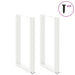 Picioare de masă de bar în formă de U, 2 buc., alb, 60x(90-91) cm, oțel - WALTI WALTI