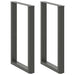 Picioare de masă de bar în formă de U, 2 buc., antracit, 60x(90-91) cm, oțel - WALTI WALTI