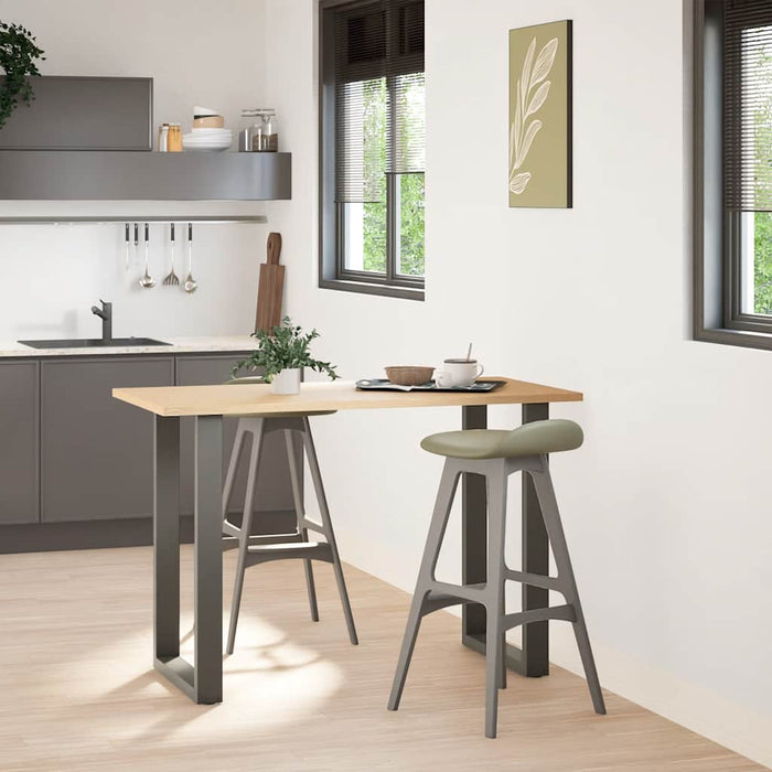 Picioare de masă de bar în formă de U, 2 buc., antracit, 60x(90-91) cm, oțel - WALTI WALTI