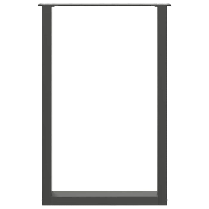Picioare de masă de bar în formă de U, 2 buc., antracit, 60x(90-91) cm, oțel - WALTI WALTI