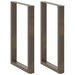 Picioare de masă de bar în formă de U, 2 buc., oțel natural, 60 x (90-91) cm - WALTI WALTI