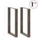 Picioare de masă de bar în formă de U, 2 buc., oțel natural, 60 x (90-91) cm - WALTI WALTI