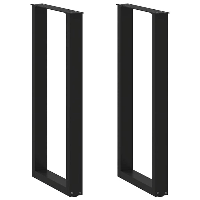 Picioare de masă de bar în formă de U, 2 buc., negru, 40x(100-101) cm, oțel - WALTI WALTI
