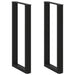 Picioare de masă de bar în formă de U, 2 buc., negru, 40x(100-101) cm, oțel - WALTI WALTI