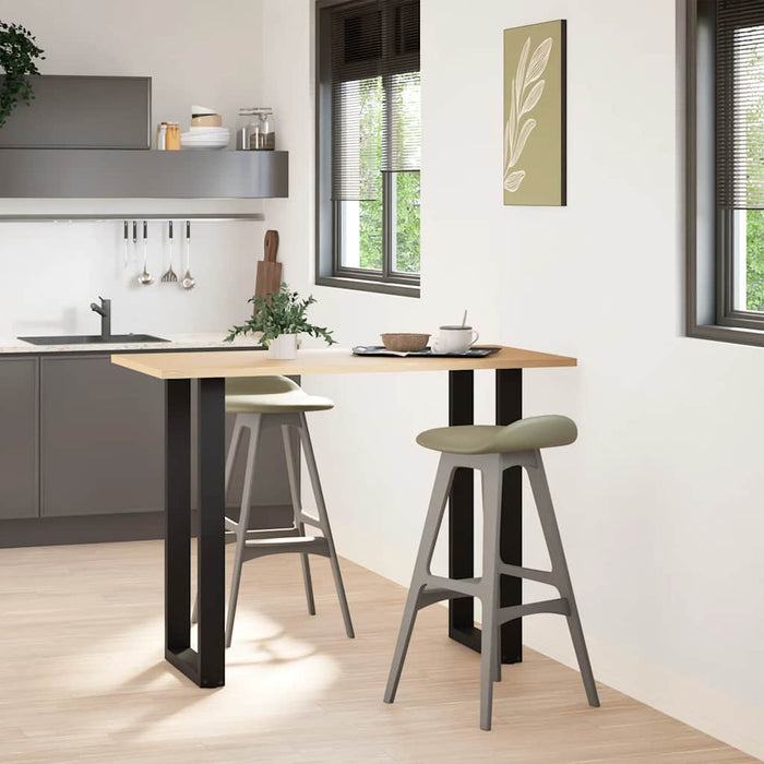 Picioare de masă de bar în formă de U, 2 buc., negru, 40x(100-101) cm, oțel - WALTI WALTI