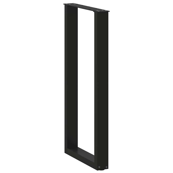 Picioare de masă de bar în formă de U, 2 buc., negru, 40x(100-101) cm, oțel - WALTI WALTI
