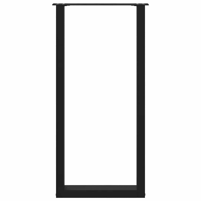 Picioare de masă de bar în formă de U, 2 buc., negru, 40x(100-101) cm, oțel - WALTI WALTI