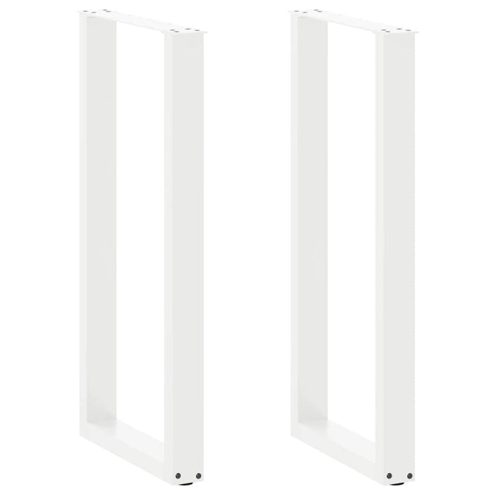 Picioare de masă de bar în formă de U, 2 buc., alb, 40 x (100-101) cm, oțel - WALTI WALTI