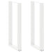 Picioare de masă de bar în formă de U, 2 buc., alb, 40 x (100-101) cm, oțel - WALTI WALTI