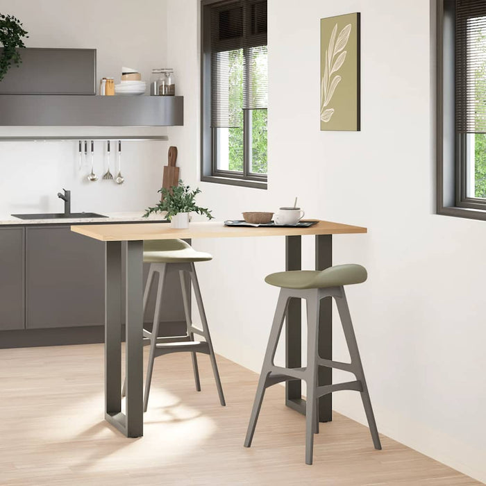 Picioare de masă de bar în formă de U, 2 buc., antracit, 40x(100-101) cm, oțel - WALTI WALTI