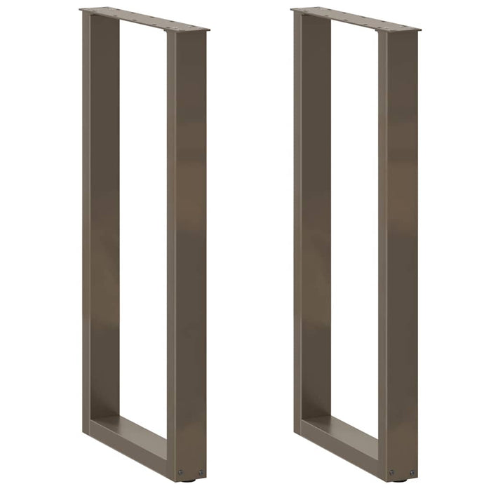 Picioare de masă de bar în formă de U, 2 buc., oțel natural, 40 x (100-101) cm - WALTI WALTI