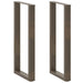 Picioare de masă de bar în formă de U, 2 buc., oțel natural, 40 x (100-101) cm - WALTI WALTI