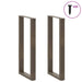 Picioare de masă de bar în formă de U, 2 buc., oțel natural, 40 x (100-101) cm - WALTI WALTI