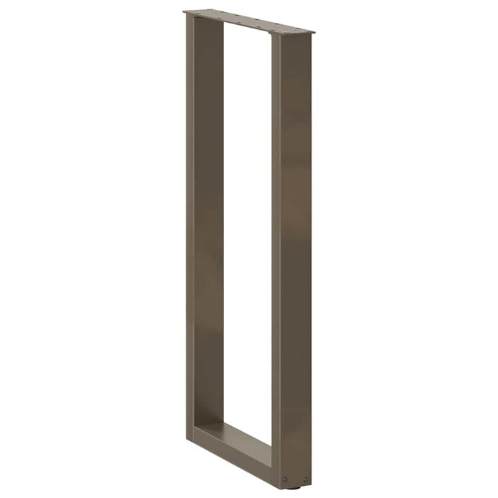 Picioare de masă de bar în formă de U, 2 buc., oțel natural, 40 x (100-101) cm - WALTI WALTI