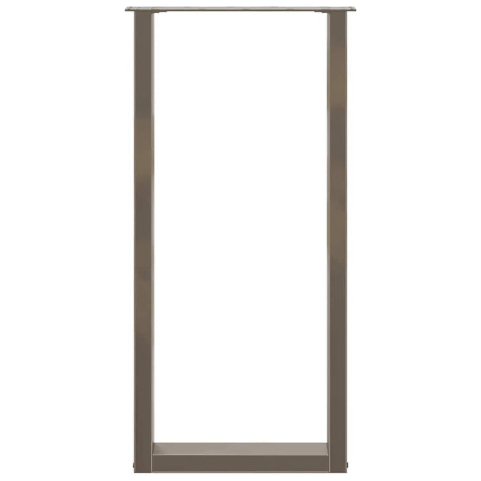 Picioare de masă de bar în formă de U, 2 buc., oțel natural, 40 x (100-101) cm - WALTI WALTI