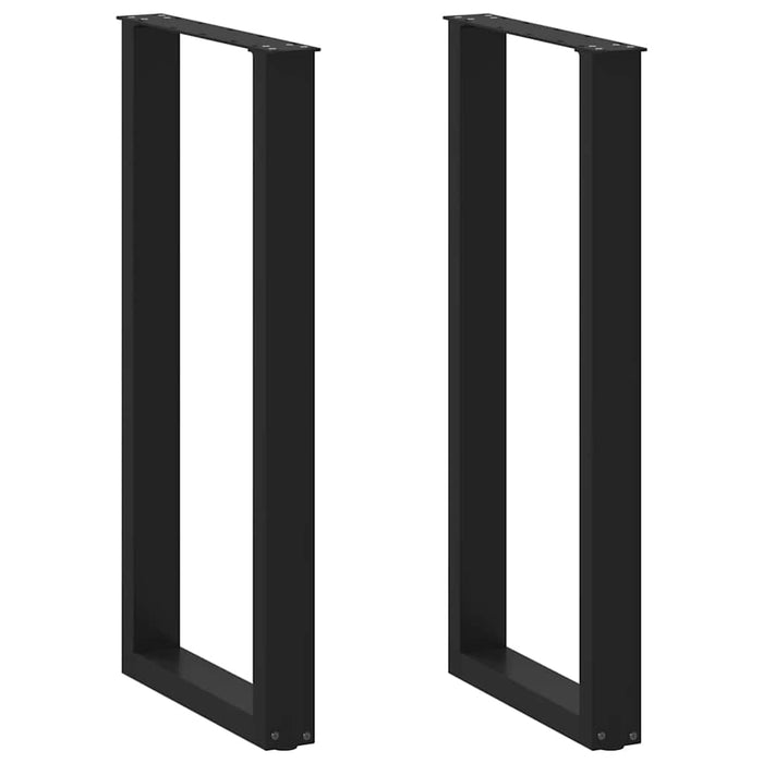 Picioare de masă de bar în formă de U, 2 buc., negru, 50x(100-101) cm, oțel - WALTI WALTI