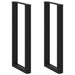 Picioare de masă de bar în formă de U, 2 buc., negru, 50x(100-101) cm, oțel - WALTI WALTI