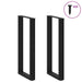 Picioare de masă de bar în formă de U, 2 buc., negru, 50x(100-101) cm, oțel - WALTI WALTI