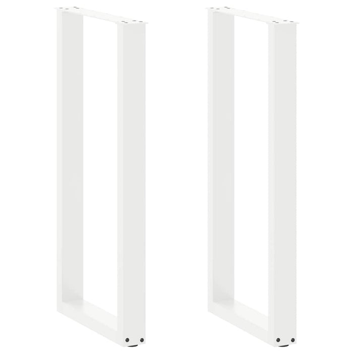 Picioare de masă de bar în formă de U, 2 buc., alb, 50x(100-101) cm, oțel - WALTI WALTI