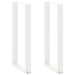 Picioare de masă de bar în formă de U, 2 buc., alb, 50x(100-101) cm, oțel - WALTI WALTI