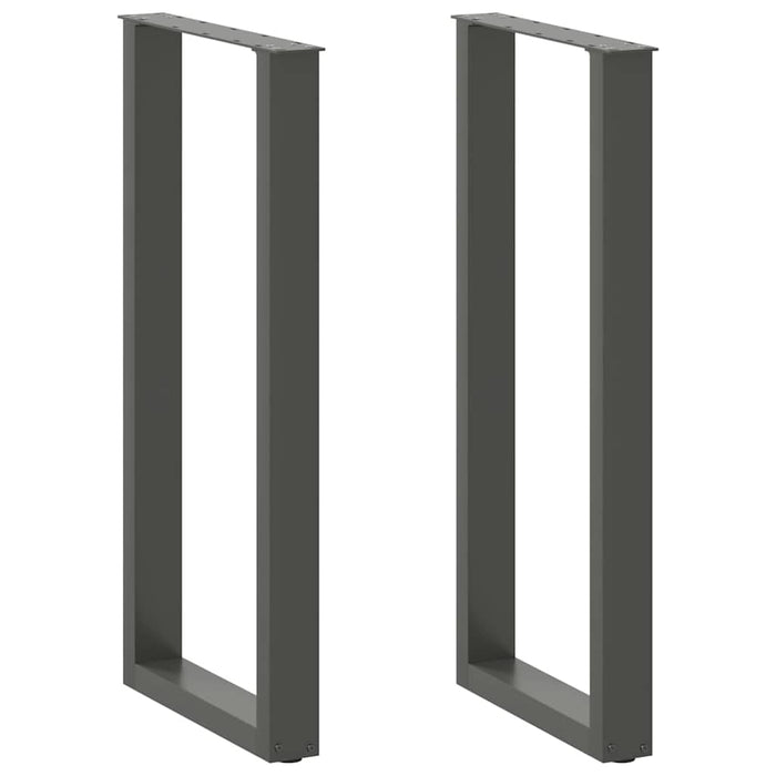 Picioare de masă de bar în formă de U, 2 buc., antracit, 50x(100-101) cm, oțel - WALTI WALTI