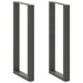 Picioare de masă de bar în formă de U, 2 buc., antracit, 50x(100-101) cm, oțel - WALTI WALTI