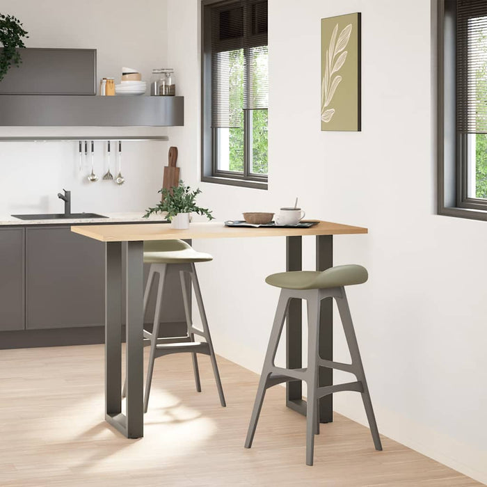 Picioare de masă de bar în formă de U, 2 buc., antracit, 50x(100-101) cm, oțel - WALTI WALTI