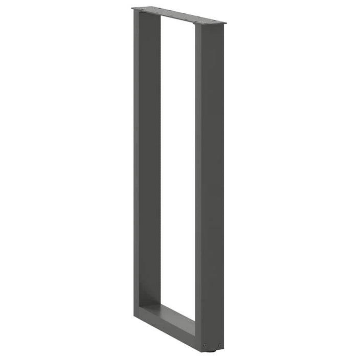 Picioare de masă de bar în formă de U, 2 buc., antracit, 50x(100-101) cm, oțel - WALTI WALTI